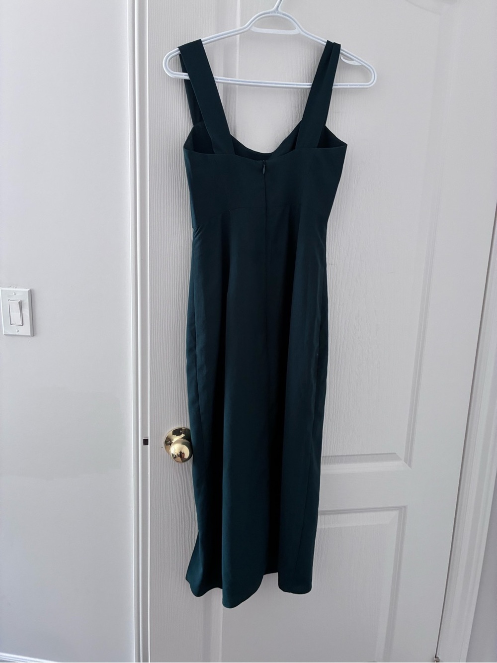 Park & Fifth Dark Green Midi Dress with Wide Straps